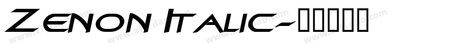 Zenon Italic字体转换
